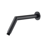 Flusso Round Shower Arm With Flange - 10" - With Flange - Matte Black - HS1035MB