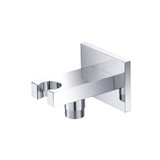 Flusso HS8006CP Wall Elbow With Holder Combo - Chrome