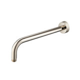 Flusso HS1002SAPN Wall Mount Round Shower Arm - 12" (300mm) - With Flange - Polished Nickel