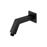 Flusso Square Shower Arm With Flange - 7" - With Flange - Matte Black - HS1020MB