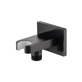 Flusso Wall Elbow With Holder Combo - Matte Black - HS8007MB
