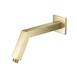 Isenberg  HS1025SB Square Shower Arm With Flange - 10" - With Flange - Satin Brass