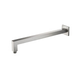 Flusso HS1011SABN Wall Mount Square Shower Arm - 16" (400mm) - With Flange - Brushed Nickel