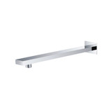 Flusso Wall Mount Shower Arm - 15" (385mm) - With Flange - Matte Black - HS1050MB