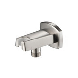 Flusso 240.8006BN Wall Elbow With Holder Combo - Brushed Nickel