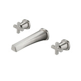 Flusso Trim For Two Handle Wall Mounted Tub Filler - Brushed Nickel - 240.2450TBN