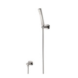 Flusso Hand Shower Faucet Set With Wall Elbow, Holder and Hose - Brushed Nickel - 240.1006BN