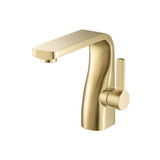 Flusso Single Hole Bathroom Faucet - Satin Brass - 260.1000SB
