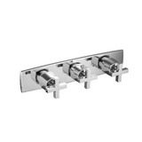 Flusso Trim For Horizontal Thermostatic Valve with 2 Volume Controls - Chrome - 240.2715TCP