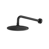 Flusso HS1002WMB 8" Solid Brass Showerhead / Rainhead With 12" Wall Mount Shower Arm - Matte Black Flusso HS1002WMB 8" Solid Brass Showerhead / Rainhead With 12" Wall Mount Shower Arm - Matte Black