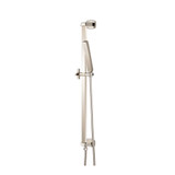 Flusso 240.2016PN Hand Shower Faucet Set with Slide Bar, Integrated Elbow & Hose - Polished Nickel