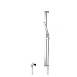 Flusso Hand Shower Faucet Set with Slide Bar and Elbow - Chrome - SHS.1016CP