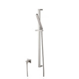 Flusso Hand Shower Faucet Set with Slide Bar and Elbow - Brushed Nickel - SHS.1018BN