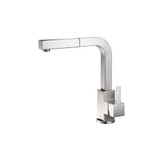 Flusso K.1330SS Deus - Dual Spray Stainless Steel Kitchen Faucet With Pull Out - Stainless Steel