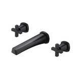 Flusso Two Handle Wall Mounted Tub Filler - Matte Black - 240.2450MB