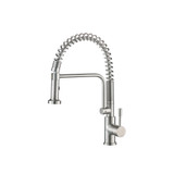 Flusso K.1200SS Caso - Semi-Professional Dual Spray Stainless Steel Kitchen Faucet With Pull Out - Stainless Steel