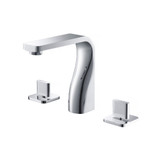 Flusso Three Hole 8" Widespread Two Handle Bathroom Faucet - Polished Nickel - 260.2000PN
