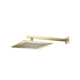 Flusso RHW.10SSB 10" Rain Head with 16" Arm - Satin Brass
