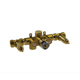 Flusso 3/4" Thermostatic Valve - 2 Outputs - Rough Brass - TVH.2715
