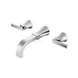Flusso 230.1950CP Two Handle Wall Mounted Bathroom Faucet - Chrome Flusso 230.1950CP Two Handle Wall Mounted Bathroom Faucet - Chrome