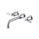 Flusso 250.2450CP Two Handle Wall Mounted Tub Filler - Chrome