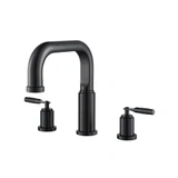 Flusso 3 Hole Deck Mount Roman Tub Faucet - Matte Black - 250.2410MB