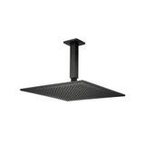 Flusso 12" Rain Head with 6" Ceiling Mount Arm - Matte Black - RHC.12SMB