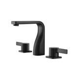 Flusso Three Hole 8" Widespread Two Handle Bathroom Faucet - Matte Black - 260.2001MB