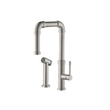 Isenberg  K.1500PS Tanz - Stainless Steel Kitchen Faucet With Side Sprayer - Polished Steel