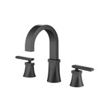 Flusso Three Hole 8" Widespread Two Handle Bathroom Faucet - Matte Black - 230.2000MB