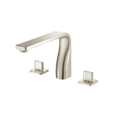 Flusso 3 Hole Deck Mount Roman Tub Faucet - Brushed Nickel - 260.2410BN