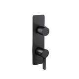 Flusso 3/4" Horizontal Thermostatic Shower Valve & Trim - 1- Output - Matte Black - 260.2720MB