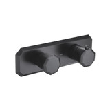 Flusso 3/4" Horizontal Thermostatic Shower Valve & Trim - 1 Ouptut - Matte Black - 230.2693MB