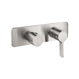 Flusso 3/4" Horizontal Thermostatic Shower Valve & Trim - 2 Output - Brushed Nickel - 260.2717BN