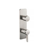 Flusso 260.2780BN 3/4" Thermostatic Shower Valve & Trim - 3-Output - Brushed Nickel
