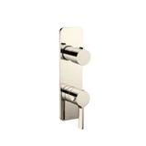 Flusso 260.2780PN 3/4" Thermostatic Shower Valve & Trim - 3-Output - Polished Nickel