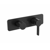 Flusso 260.2717MB 3/4" Horizontal Thermostatic Shower Valve & Trim - 2 Output - Matte Black