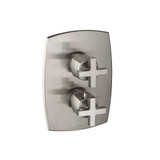Flusso 240.4301BN 3/4" Thermostatic Valve & Trim - 3 Output - Brushed Nickel