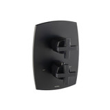 Flusso 3/4" Thermostatic Valve & Trim - 3 Output - Matte Black - 240.4301MB