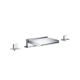 Flusso 3 Hole Deck Mount Cascade / Sheet Flow Roman Tub Faucet - Chrome - 260.2410CFCP