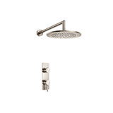 Flusso Single Output Shower Faucet Set With Shower Head And Arm - Polished Nickel - 260.7000PN