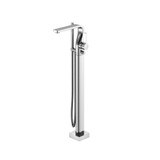 Flusso Freestanding Floor Mount Bathtub / Tub Filler With Hand Shower - Brushed Nickel - 260.1165BN
