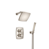 Flusso 240.7050PN Two Output Shower Faucet Set With Shower Head And Handshower - Polished Nickel