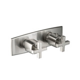 Flusso 240.2693BN 3/4" Horizontal Thermostatic Shower Valve & Trim - 1 Ouptut - Brushed Nickel