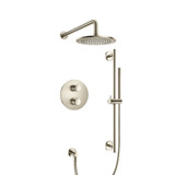 Isenberg  250.7100BN Two Output Shower Set With Shower Head, Handshower And Slide Bar - Brushed Nickel