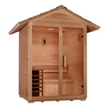 Golden Designs "Arlberg" 3 Person Traditional Outdoor Sauna -  Canadian Hemlock - GDI-8103-01