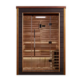 Golden Designs Narvik 2 Person Outdoor Traditional Sauna (GDI-8202-01) - Canadian Red Cedar Interior