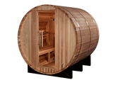 Golden Designs "Arosa" 4 Person Barrel Traditional Sauna -  Pacific Cedar - GDI-B004-01