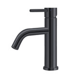 Whitehaus WHS8601-SB-MBLK Waterhaus Solid Stainless Steel, Single lever Elevated Lavatory Faucet - Matte Black