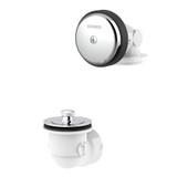Gerber Classics Schedule 40 PVC Lift & Turn Drain Kit for Standard Tub with Foam Gasket and One-Hole Faceplate - Chrome - G0041352